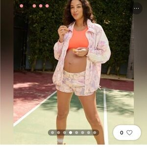 FP Movement x Hatch Under The Sun Maternity Zip Up Oversized Jacket + Shorts - S